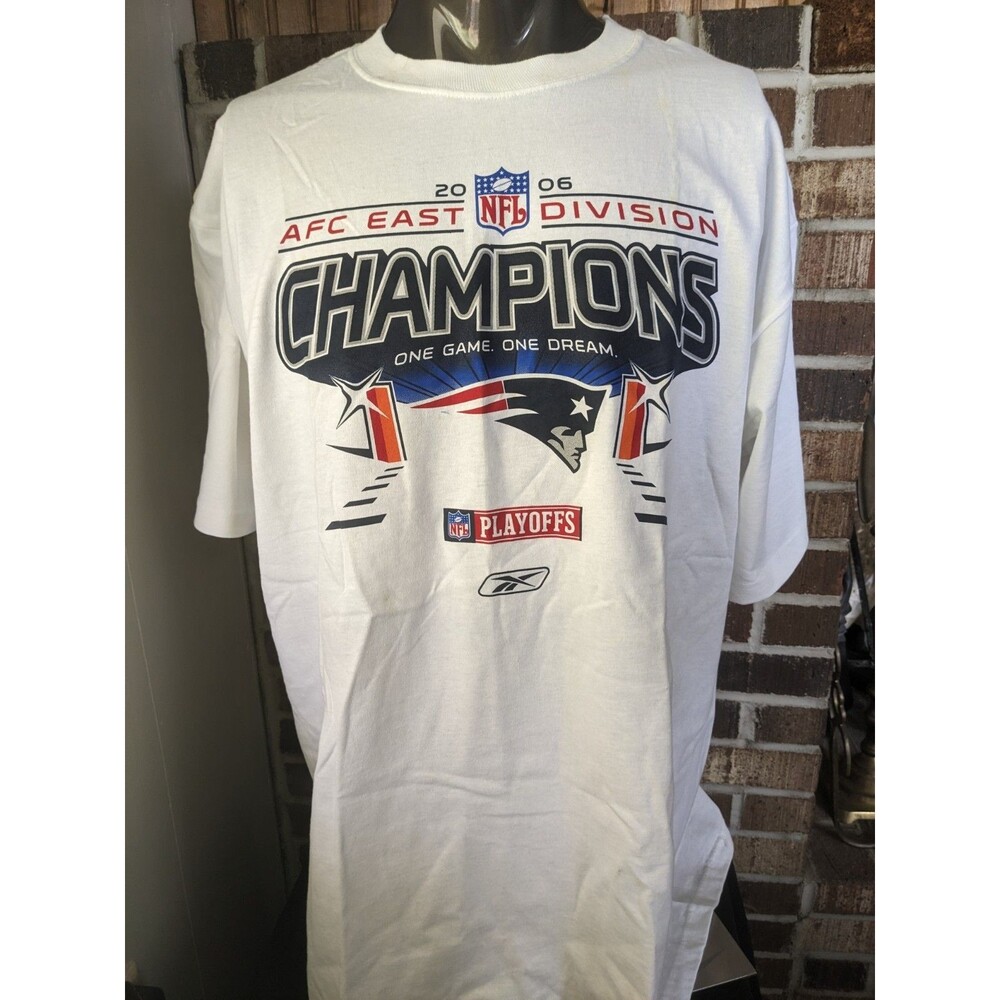 New England Patriots 2006 AFC Champions XL Reebok Short Sleeve T-Shirt See Pics*